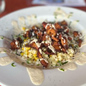 Esquites con camarón o pulpo